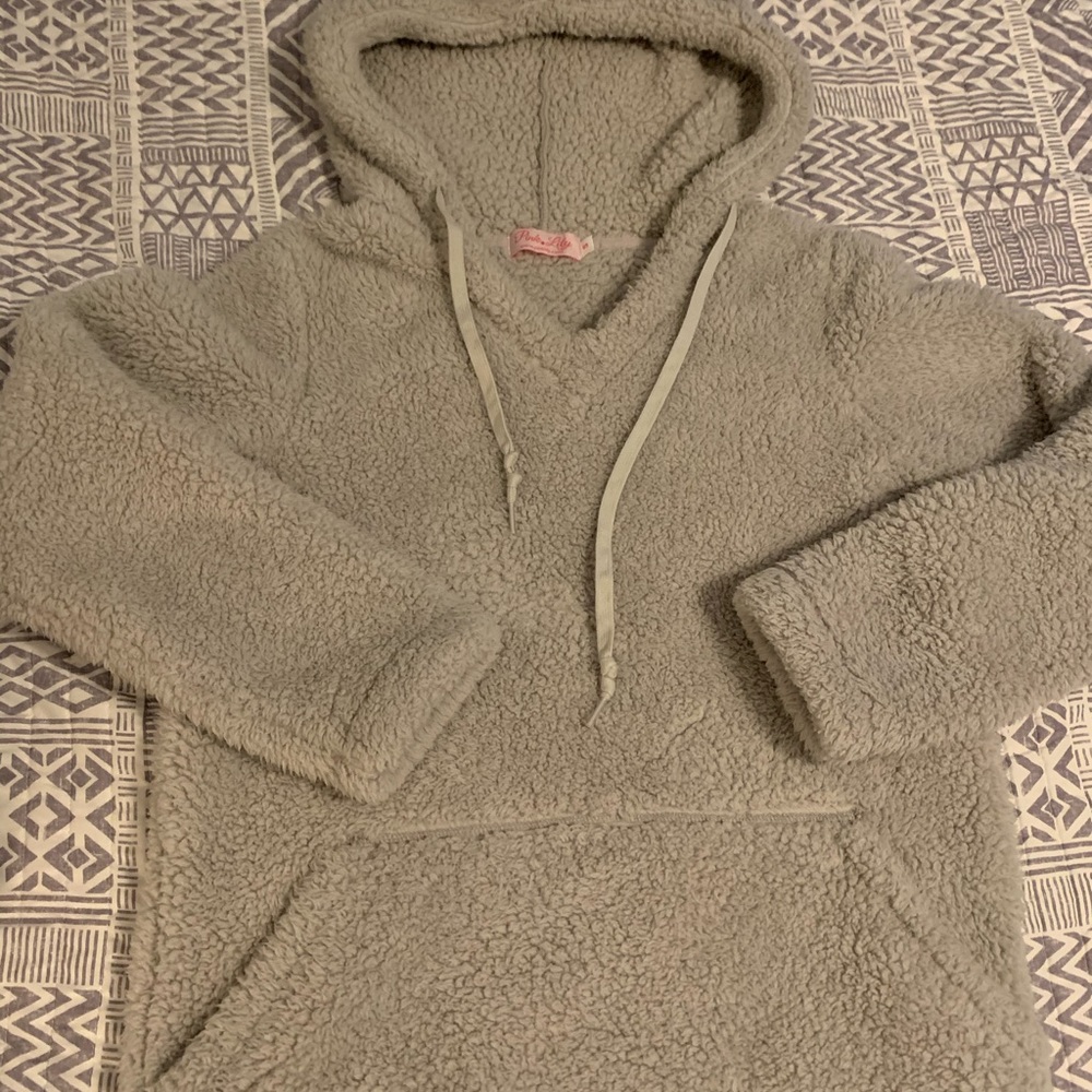 Pink lily Sherpa sweater